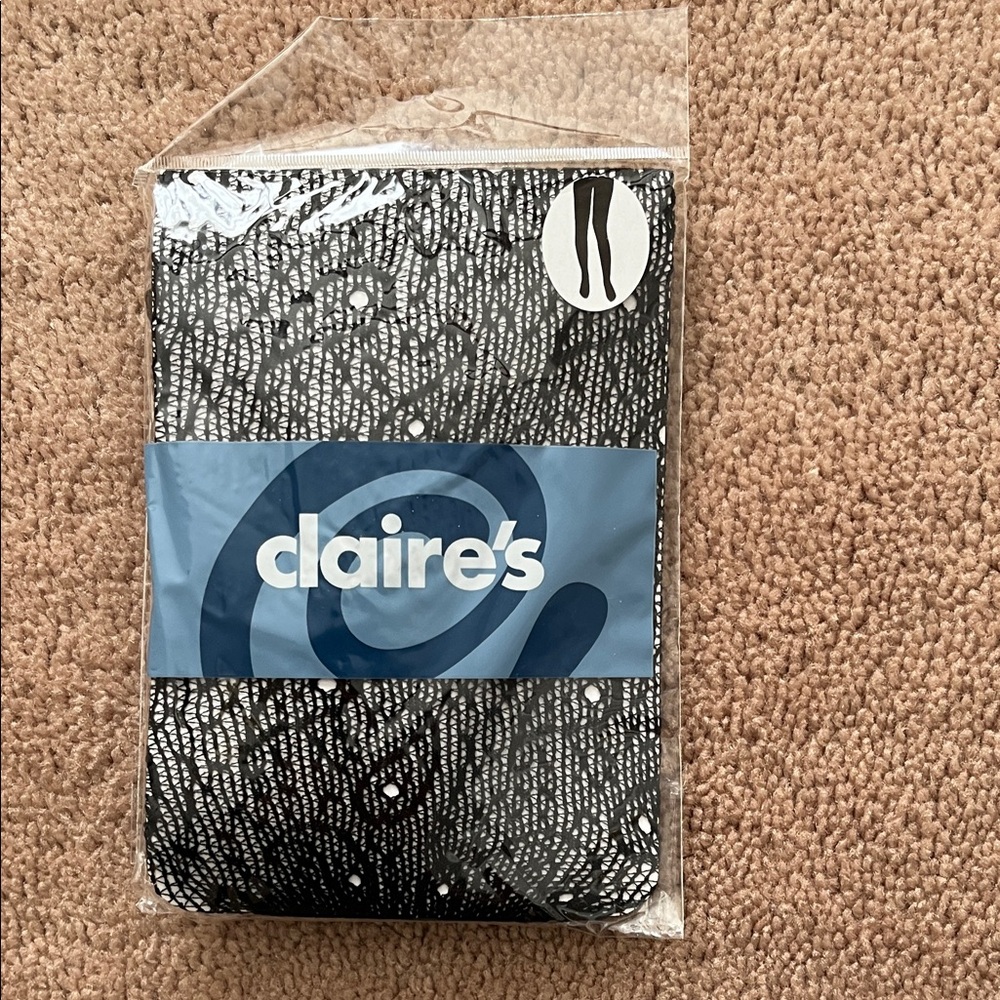 Claire's Monochrome Textured Tights